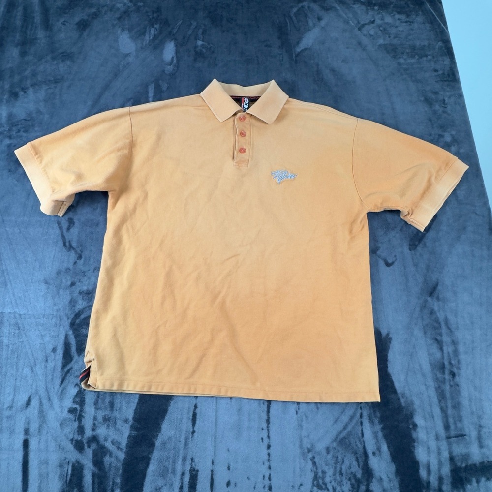 Rawlings Polo Shirt Mens Large Orange Short Sleeve Cotton Embroidered Logo